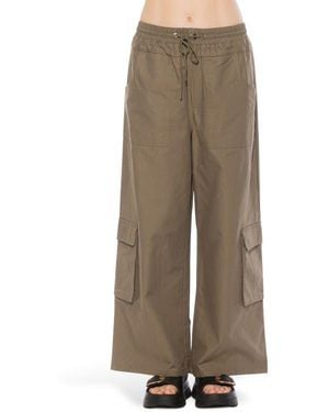 Alexia Admor Evren Drawstring Waist Cargo Pants - Natural