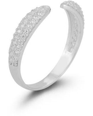 Glaze Jewelry Cubic Zirconia Sterling Claw Ring - White