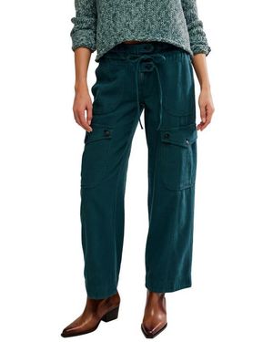 Free People Park Ave Cotton Cargo Pants - Green