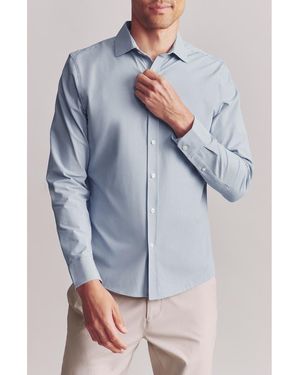 Rhone State Of Mind Slim Fit Button-Up Shirt - Blue