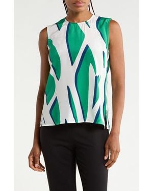 Diane von Furstenberg Jocelyn Silk Jersey Top - Green