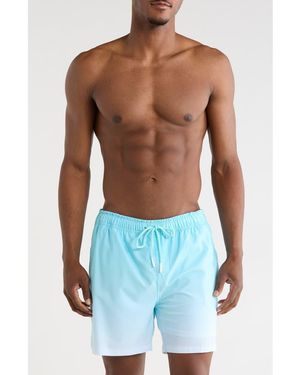 Vintage Summer Performance Volley Swim Shorts - Blue