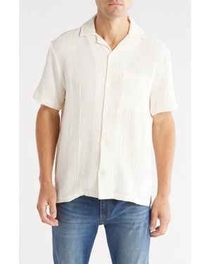 Joe's Jeans Cotton Gauze Camp Shirt - Natural