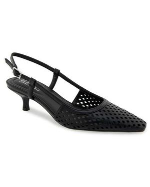 Kenneth Cole Maggie Perforated Slingback Pump - Black