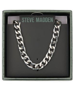 Steve Madden Small Curb Chain Necklace - Black