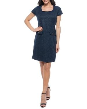 Isaac Mizrahi New York Bouclé Minidress - Blue
