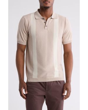 T.R. Premium Slim Fit Sweater Knit Polo - Gray
