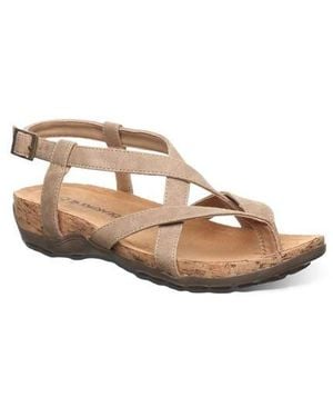 BEARPAW Casita Faux Leather Sandal - Natural