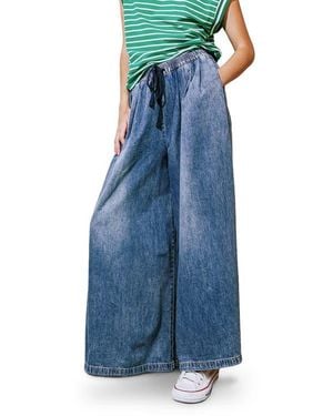 FREEMARKET Washed Denim Pant - Blue