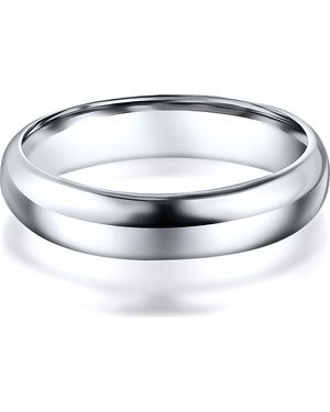 Best Silver Plaid Dome Band Ring - Blue