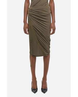 Helmut Lang Wind Jersey Skirt - Green