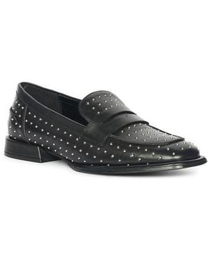 Saint G. Carol Stud Penny Loafer - Black
