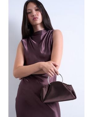 TOPSHOP Metal Top Handle Grab Bag - Purple