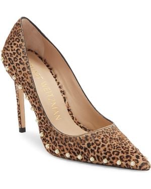 Stuart Weitzman Faux Pearl 100 Pump - Metallic