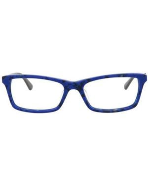 McQueen 50Mm Core Rectangle Optical Glasses - Blue