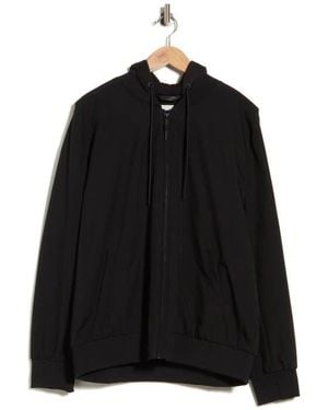 Calvin Klein Softshell Knit Bomber Hoodie - Black