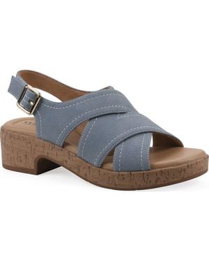 White Mountain Finlee Block Heel Sandal - Blue