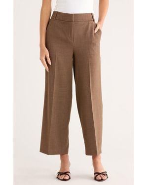 Amanda + Chelsea Wide Leg Crop Pants - Brown
