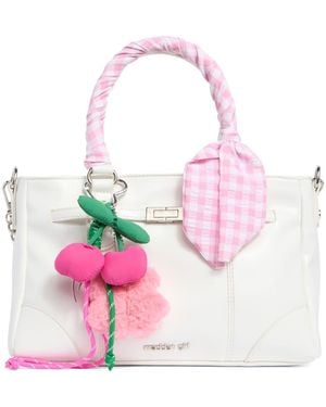 Madden Girl Crinkle Faux Leather Satchel - Pink