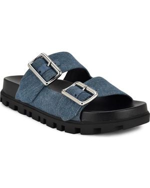 Nine West Timma Two-Strap Platform Sandal - Blue