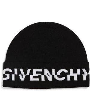 Givenchy Logo Cuffed Beanie - Black