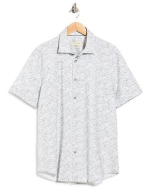 Bugatchi Short Sleeve Woven Shirt - White