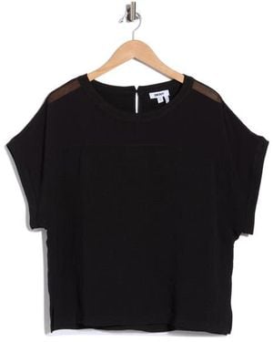 DKNY Washer Chiffon Top - Black