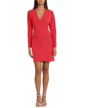 Donna Morgan Long Sleeve Sheath Dress - Red