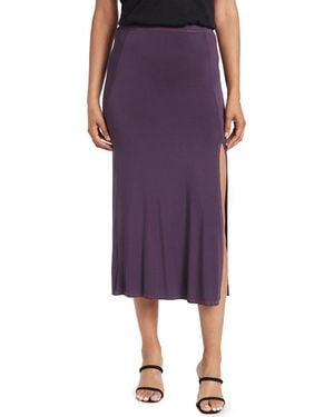 Go Couture Side Slit Maxi Skirt - Purple