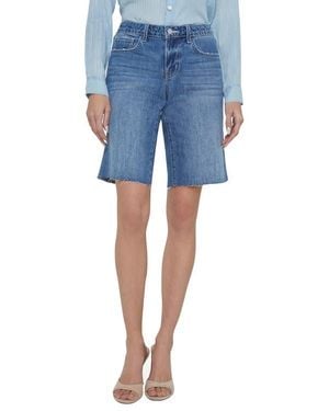 L'Agence Elsie Low Rise Bermuda Shorts - Blue