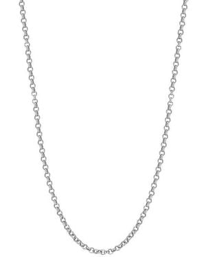 Gabi Rielle Rolo Link Chain Necklace - White