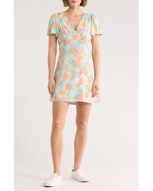 Billabong Such A Flirt Short Sleeve Minidress - Multicolor