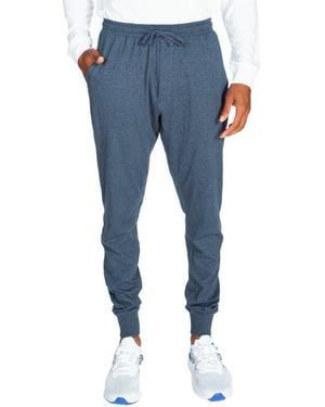 Unsimply Stitched Lightweight Soft Knit Sweatpants - Blue