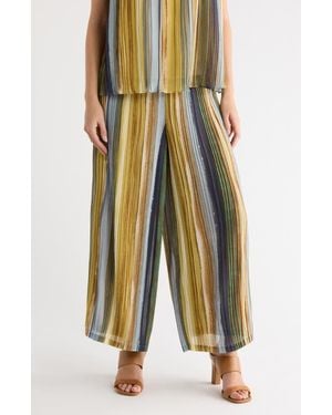 Adrianna Papell Plissé Pants - Multicolor