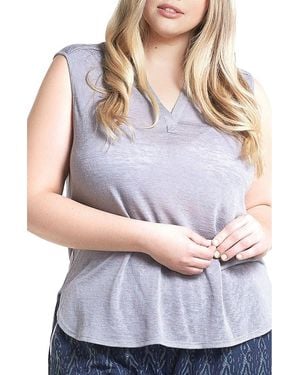 Tart Collections Fluid Drape Tank Top - Blue