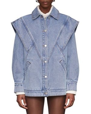 Avec Les Filles Oversize Seamed Jacket - Blue