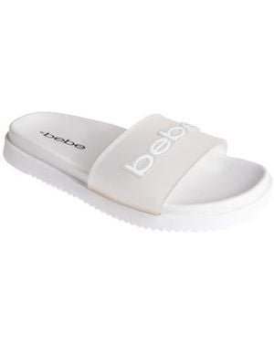 Bebe Translucent Slide Sandal - White