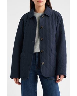 Bernardo Diamond Quilted Jacket - Blue
