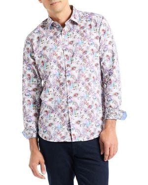 Robert Graham Fawley Paisley Button-Up Shirt - White