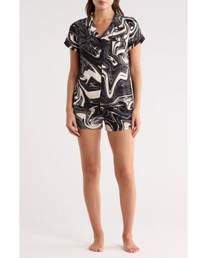 ENZOS INACTIVE WEAR Dixie Short Pajamas - Black