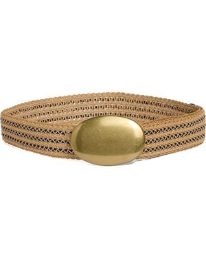 Steve Madden Oval Straw Belt - Multicolor