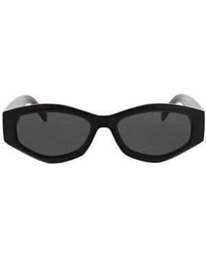 BCBGMAXAZRIA 53Mm Slim Geometric Oval Sunglasses - Black