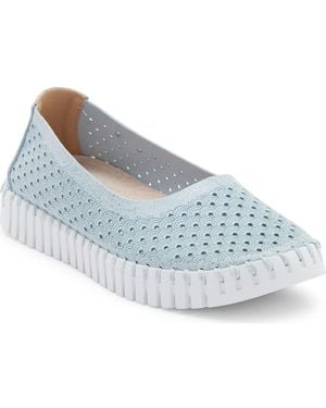 Ilse Jacobsen Tulipu Perforated Slip-On Sneaker - Blue