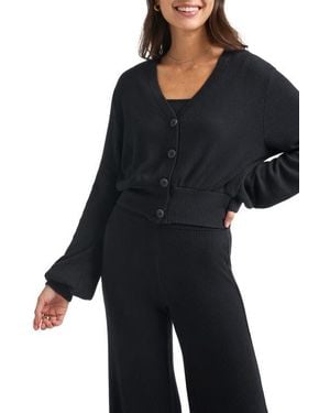Travis Mathew Magens Bay Rib Cardigan - Black