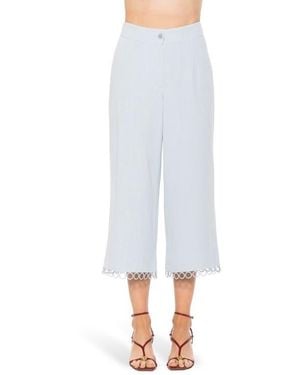 Alexia Admor Lucy Wide Leg Ankle Crop Pants - White