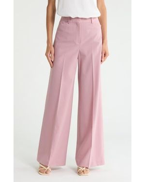 Theory Terena Stretch Virgin Wool Pants - Pink