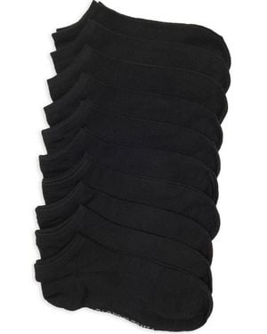 Vince Camuto 10-Pack Missy Basic Ankle Socks - Black