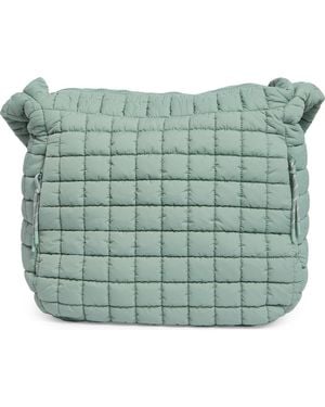 Urban Expressions Oversize Square Quilt Nylon Hobo Bag - Green