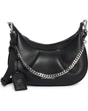 Stuart Weitzman Stellar Crescent Bag - Black