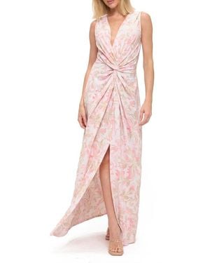 O.L. Twist Front Sleeveless Maxi Dress - Pink